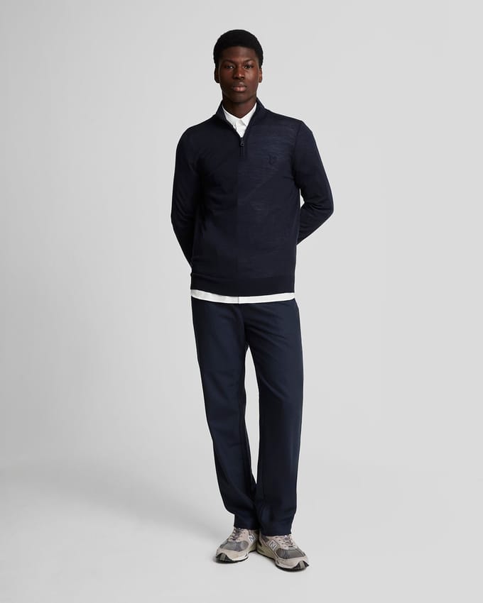 Lyle & Scott stretchstof poplin overhemd - wit