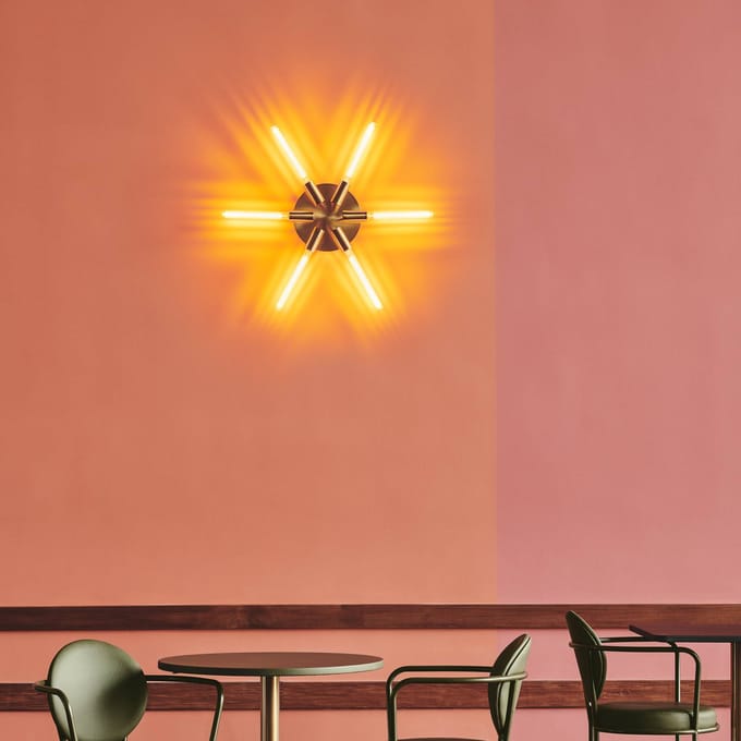 Design By Us Liberty Star Wandlamp Geborsteld Goud
