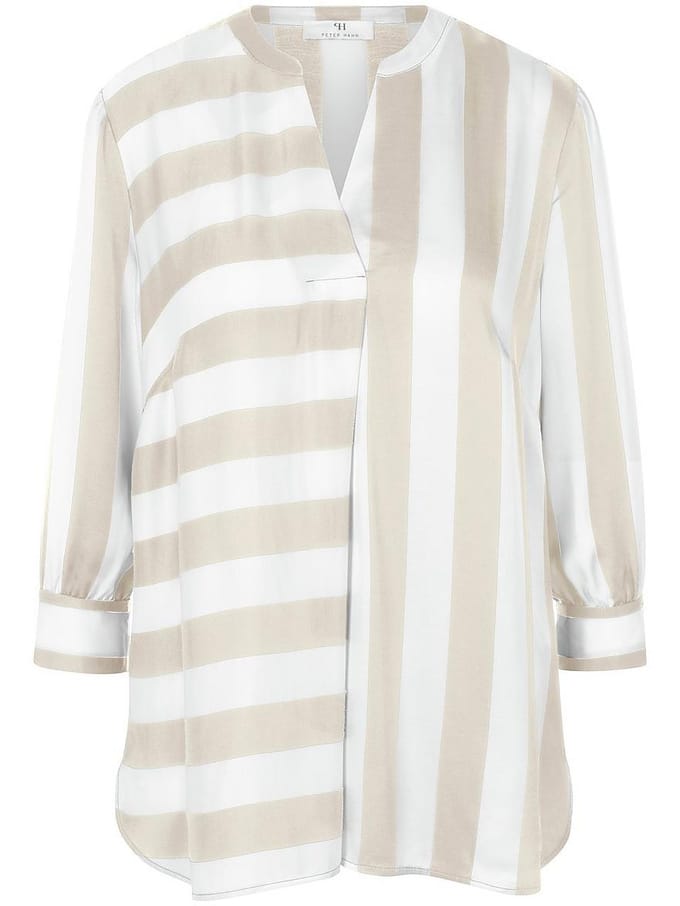 Blouse V-hals Van Peter Hahn wit