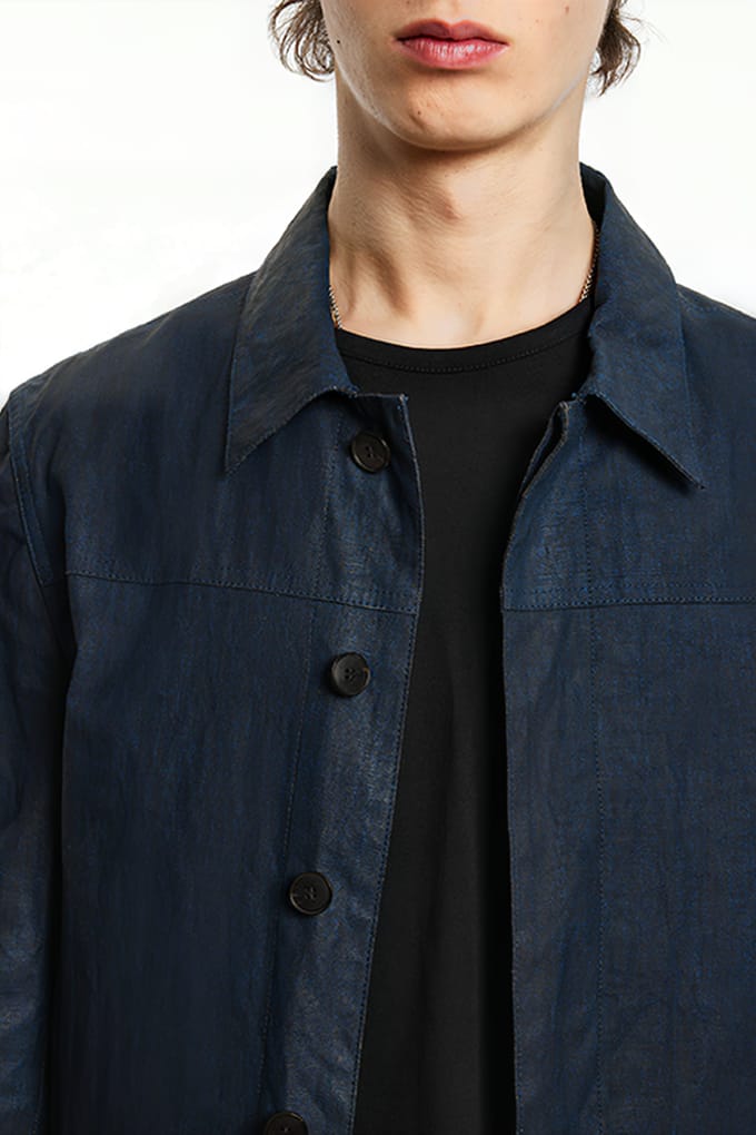 John Varvatos Hidden Placket Jean Jacket Capri Blue Taglia: 56 | Giacche leggere Outlet | Uomo | Blu
