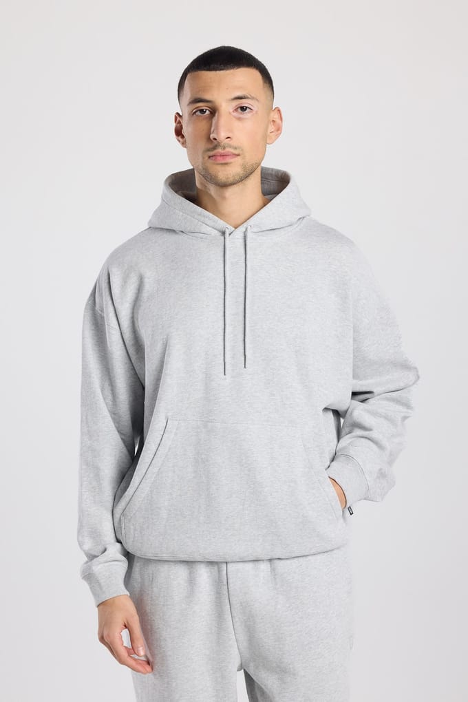 America Today Scott Hood Light Grey Melange Größe: M | Pullover Outlet | Herren | Grau