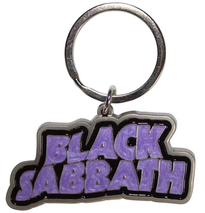 Black Sabbath - Wavy Logo Bordered Sleutelhanger - Zilverkleurig - Ozzy Osbourne