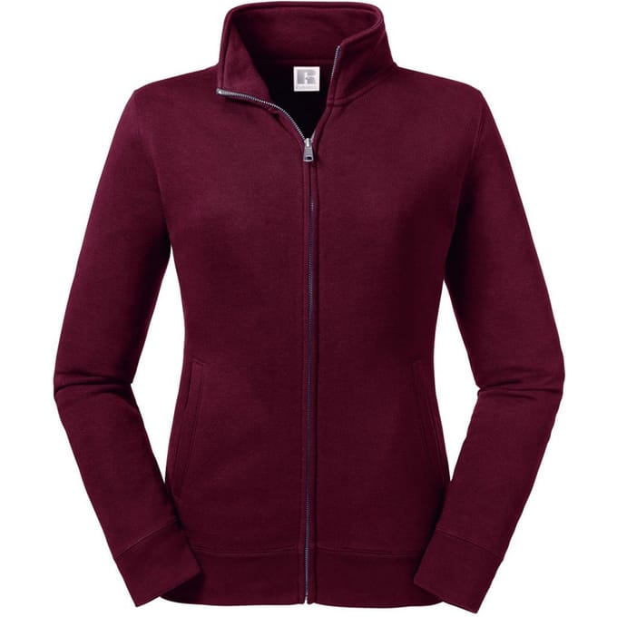 Russell Dames/dames Authentieke Sweat Jacket (Bourgondië)