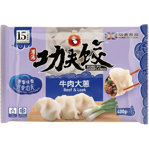 KUNG FU Kungfu Dumplings met Rundvlees en Prei 400g
