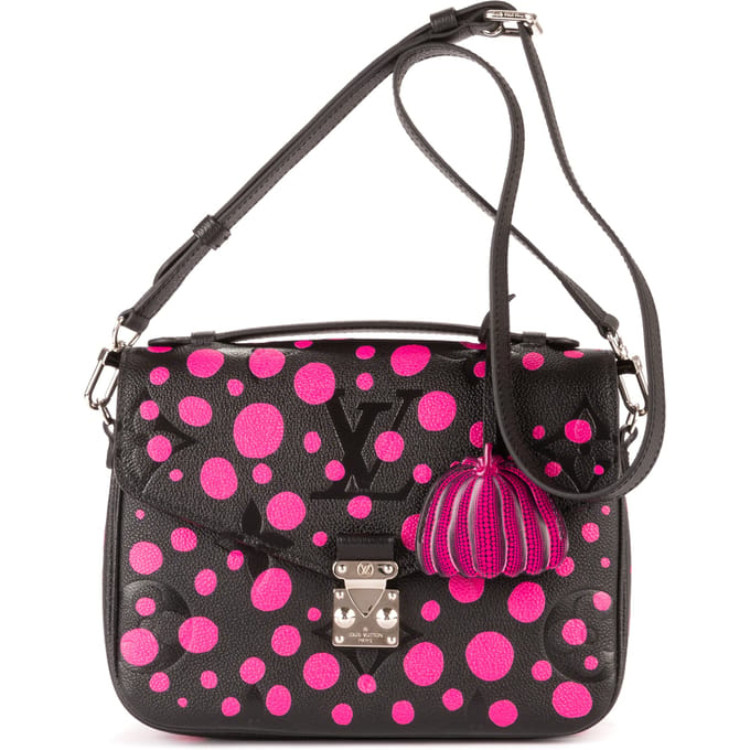 Ltd. Ed. Yayoi Kusama Giant Pochette Metis MM Schoudertas