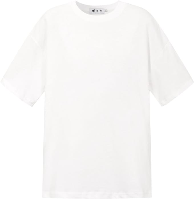 Urban Crown Graphic Tee – Oversized T-shirt met Print – Speelse Top voor een Trendy Look - Wit - Maat L