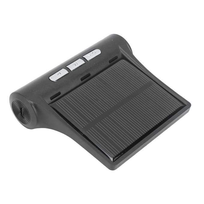 Système de surveillance de la pression des pneus TPMS à énergie solaire sans fil avec écran LCD et 6 capteurs, étanche IP68 black