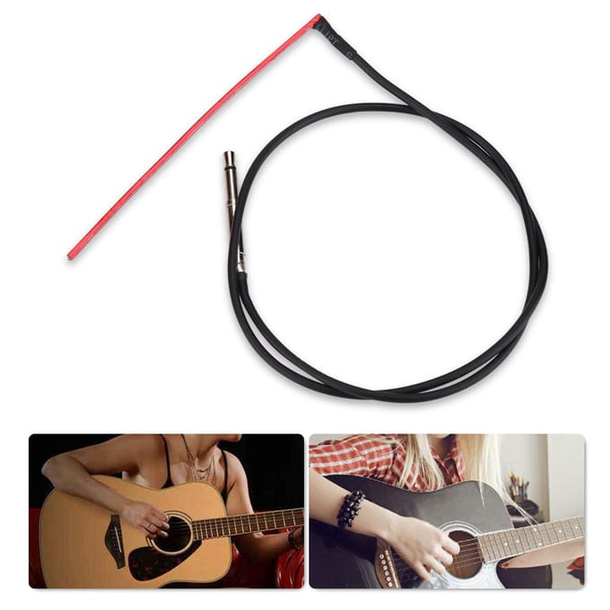 1 stuks Onderzadel Piëzo Brug Pickup Transducer met 2,5 mm Jack voor Folk Klassieke Gitaar black