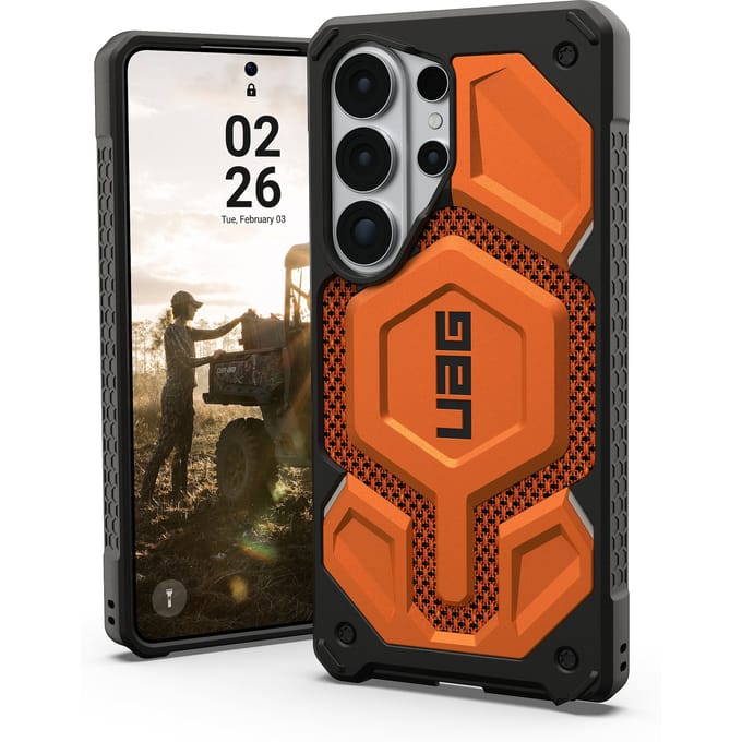 Uag Monarch Pro - Coque avec Module Magnétique Intégré pour Samsung Galaxy S26 Ultra (Kevlar Orange Brûlé)