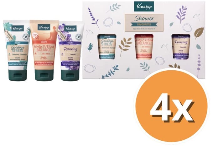 4x Kneipp Geschenk set Shower Favourites (1 stuk)