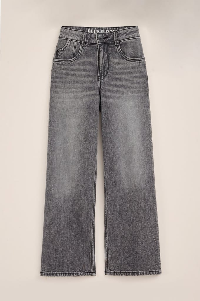 WE Fashion Meisjes wide leg jeans met stretch