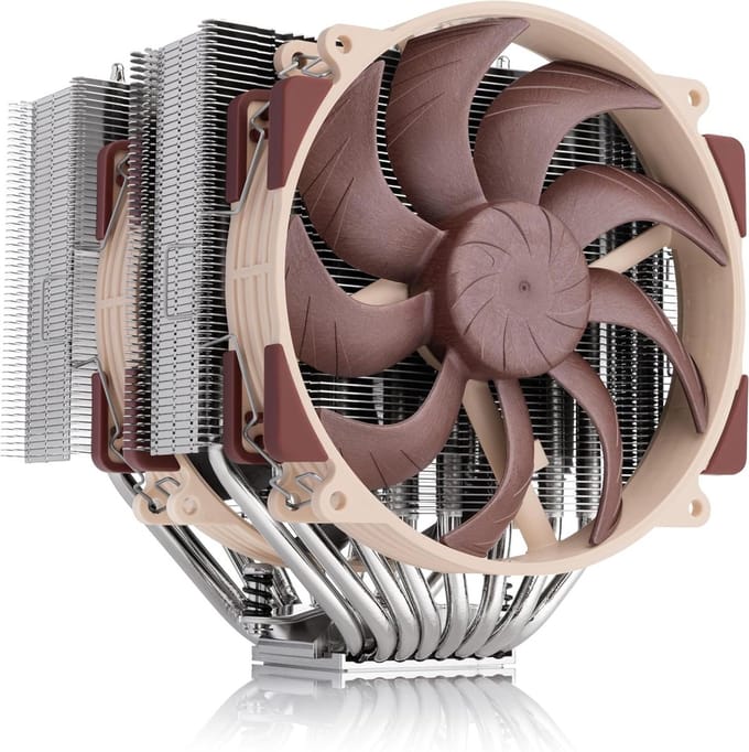 Processorkoeler - CPU Koeler - Stille Koeling - Dubbele Toren Ontwerp - 168 mm Hoogte - Bruin