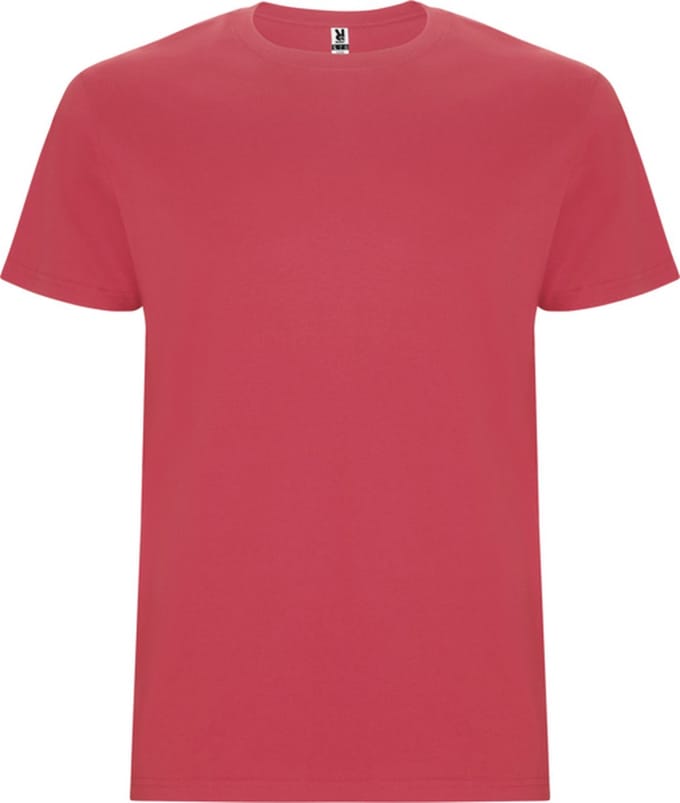 4 Pack T-shirts unisex met korte mouwen, 190 gram 'Stafford' Gewassen Rood - L
