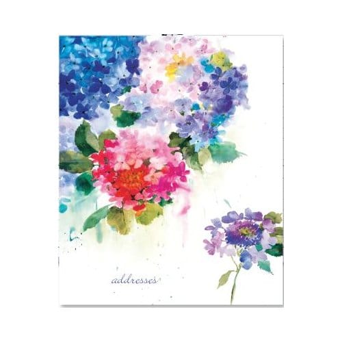 Peter Pauper Addressbook Large - Hydrangeas - 16x21 cm