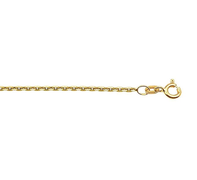 YO&NO - Ketting - Goudkleurig -  Anker gediamanteerd -  1,6 mm - 42 cm - Double 10/000