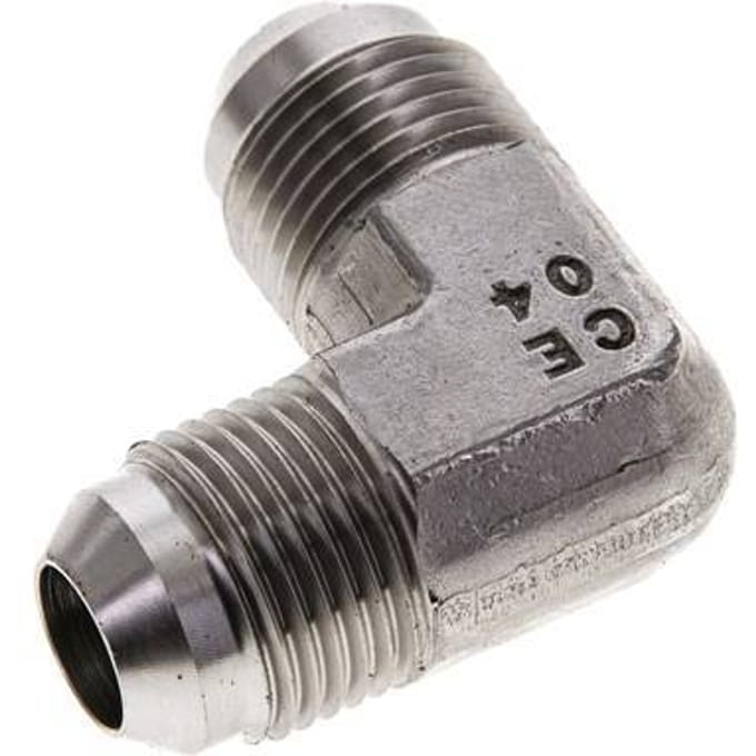 90Graden JIC Hoekfitting UNF 3/4''-16 Mannelijk RVS 350Bar (4917.5Psi)