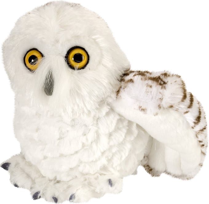 Wild Republic Pluche witte sneeuwuil knuffel vogel - 15 cm - speelgoed - Uilen