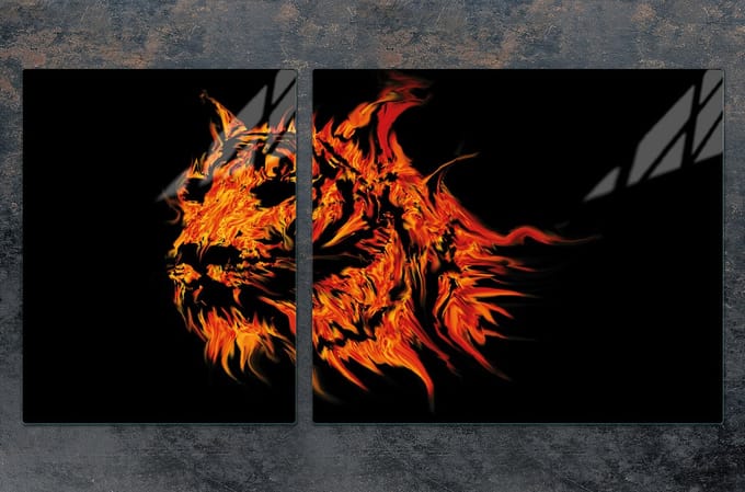 TMK ArtDeko - Snijplank - Tygrys - Glas - 100x52 cm