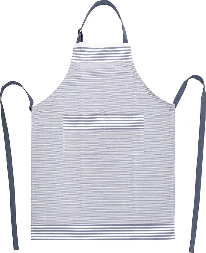 Tiseco - Keukenschort XL-LINES - Katoen - Extra lang - 70x90 cm, blauw