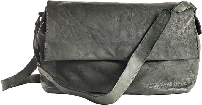 HAROLD'S Leren schoudertas Submarine Handbag Flap Green donkergroen