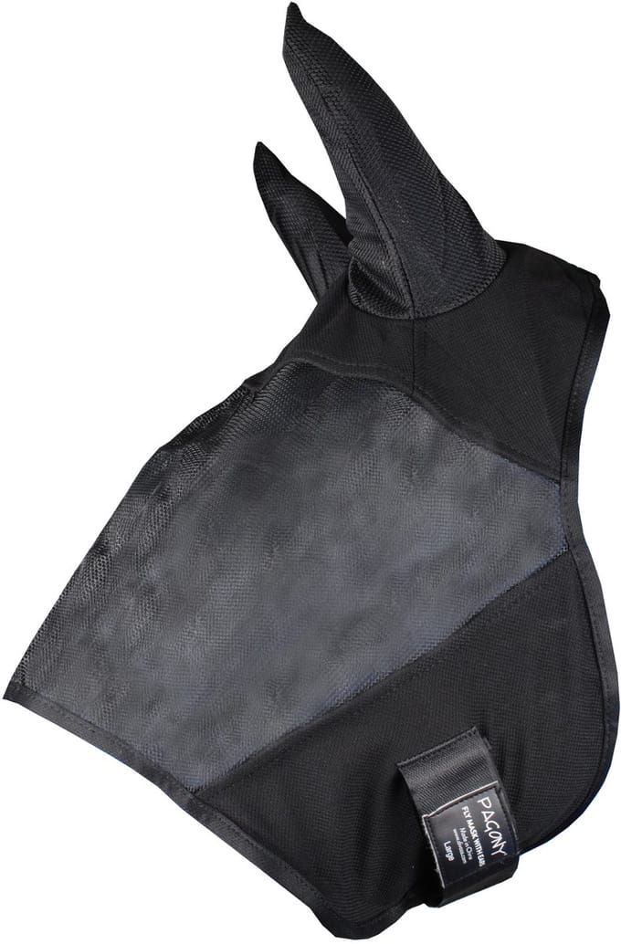 Pagony Vliegenmasker Met Oren - Maat: Shetl - Zwart - Polyamide