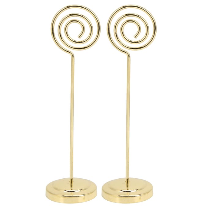 2 Pièces Porte-Numéro de Table Rond Métal Stable Design Semi-Circulaire Convexe Technologie d'Électroplacage beige