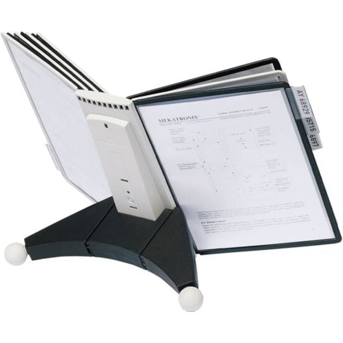 Bureaustandaard Durable 5632 Sherpa met 10-tassen zwart/grijs