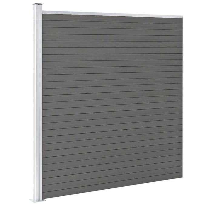 vidaXL Schutting 175x186 cm HKC grijs