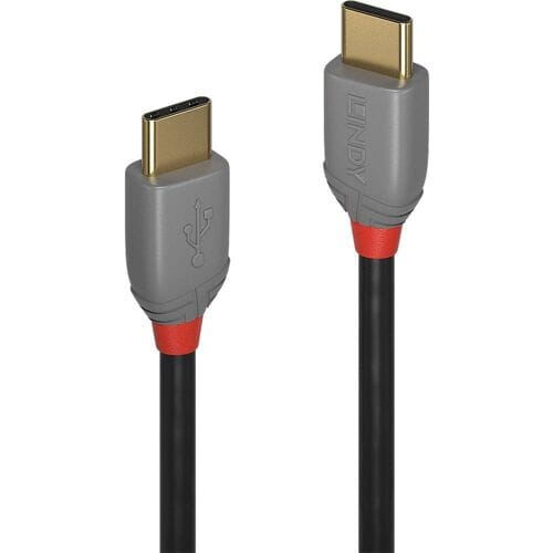 LINDY 36872 USB-kabel USB 2.0 USB-C stekker, USB-C stekker 2.00 m Zwart