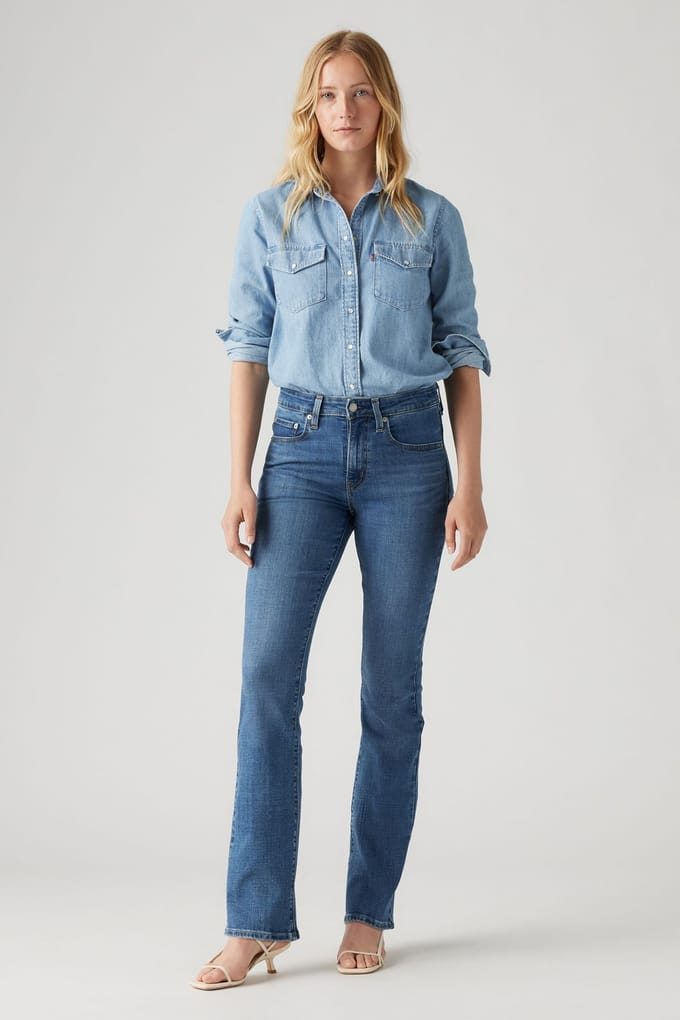 Levi's 725 High Rise Bootcut Lapis Speed Taglia: W30L30 | Pantaloni larghi Outlet | Donna