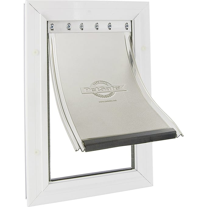 Staywell 640 Hondenluik - Tot 45 Kg - Aluminium - Wit