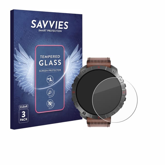 Savvies - Glas Screenprotector voor Polar Grit X2 Pro Titan - Gehard Beschermglas 9H 3 Stuks