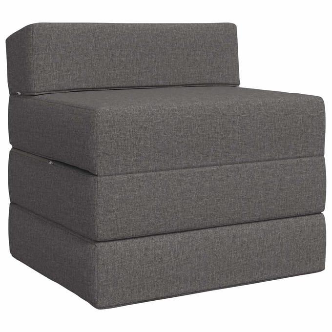 vidaXL - Vouwbare - Sofa - Bed - Lichtgrijs - 70 - x - 60 - x - 63 - cm - Stof