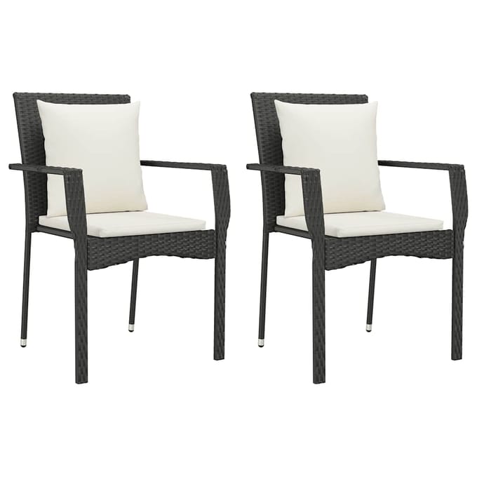 vidaXL - 9-delige - Tuinset - poly - rattan - zwart