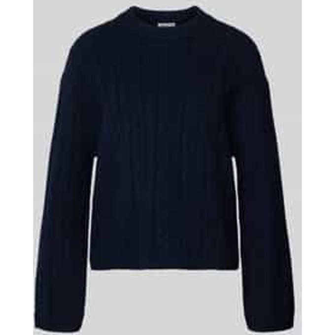Gebreide pullover van wol met kabelpatroon