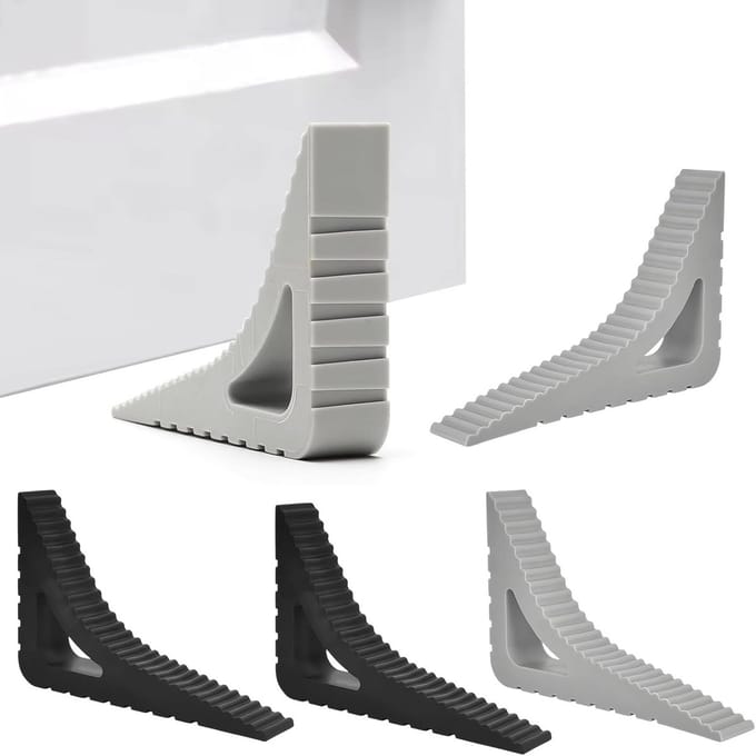 Deurstopper en Raamwig Set (4 Stuks) - Flexibele Deurwiggen van TPR voor Veiligheid en Ventilatie