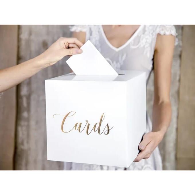 Partydeco - Enveloppendoos Cards Gold