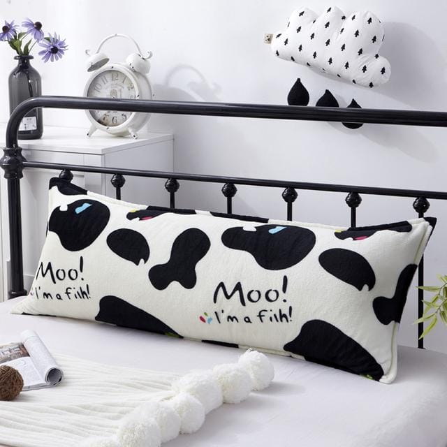 Flanellen Dubbele Kussensloop Winter Warm Koraal Fleece Lange Kussensloop 48x120cm