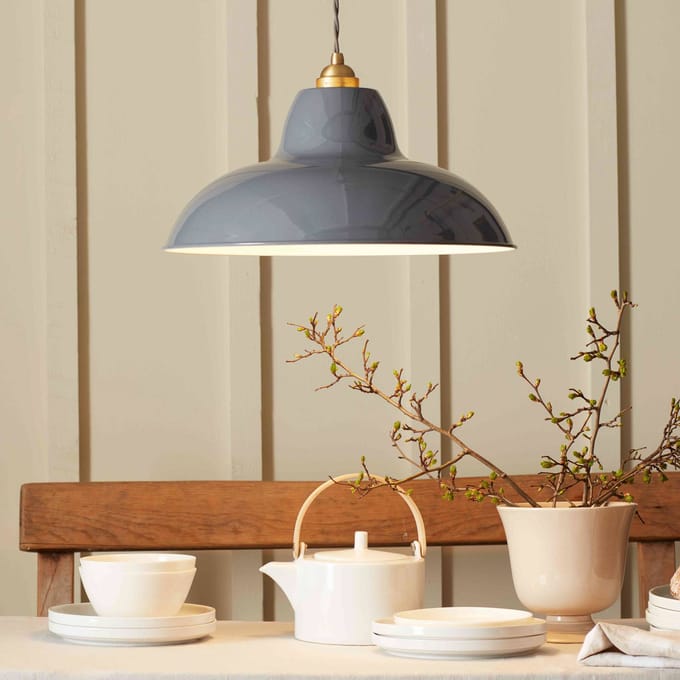 Anglepoise hanglamp Original 1227 Brass Midi Wide, grijs