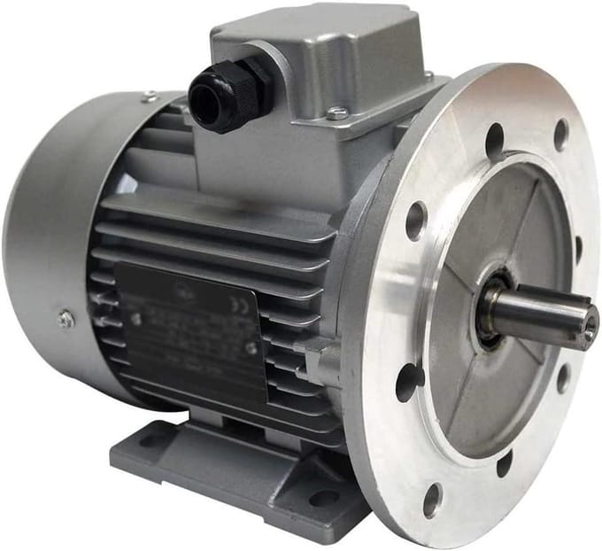 Tijddrukmotor - Motor 230V - Machine Aandrijving - Aluminium Behuizing - 055 kW - Grijs