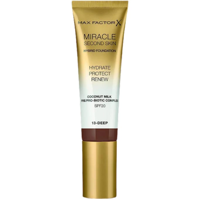 Max Factor Miracle Second Skin Hybrid SPF20 13 Deep Foundation - 30 ml