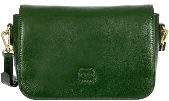 BRIC'S Leren schoudertas Volterra Messenger Bag Pine groen