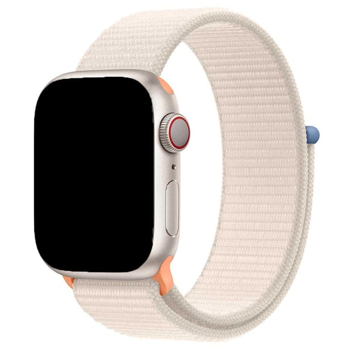 2+2 | Apple Watch Bandje Nexora - Geweven - Nylon - Sterrenlicht Oranje
