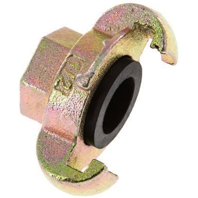 Gietijzer DN 19 DIN 3489 compressor klauwkoppeling Rp 1/2 inch Binnendraad