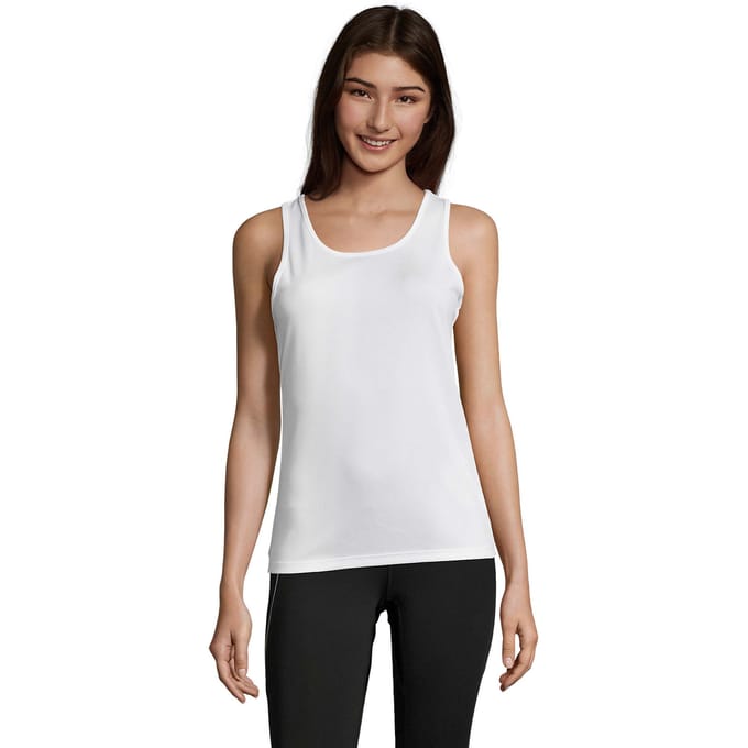 SOLS Dames/Dames Sporty Tank Top (Wit)