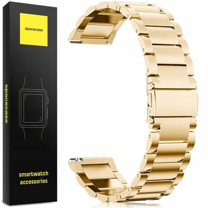 Spacecase Stalen Horlogeband 22Mm Goud Roestvrij Staal