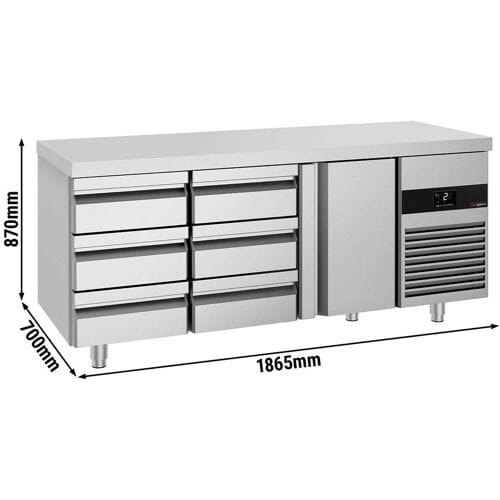 GGM Gastro Kühltisch PREMIUM - 1865x700mm - mit 1 Tür - 6 Schubladen