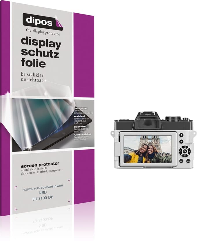 dipos – 4x Beschermfolie geschikt voor NBD EU-S100-DP | Krasbestendige & heldere Screenprotector Ultra-Thin