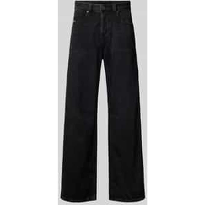 Low waist baggy jeans met labelpatch