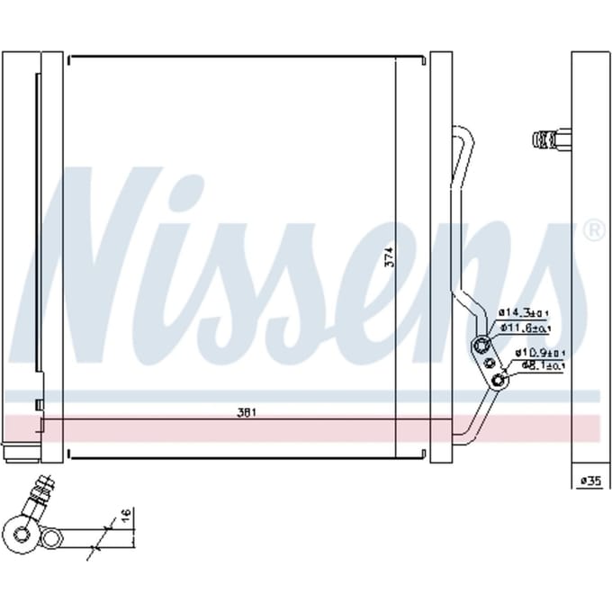 Condensator, airconditioning NISSENS 940192